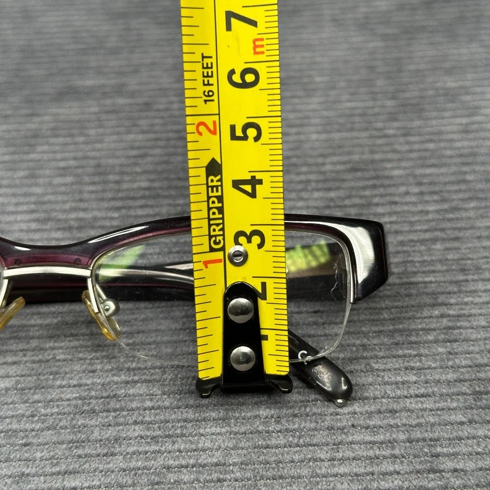 Chloe Y2K Eyeglasses Womens Plum Semi Rimles Rectangular Frames 51-17-135 France
